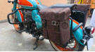 For Royal Enfield Goan Classic 350 Military Pannier Bags Coffee Brown and Mounting - SPAREZO For Royal Enfield Goan Classic 350 Military Pannier Bags Coffee Brown and Mounting - SPAREZO